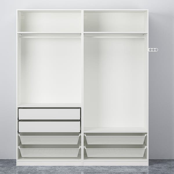 Ikea PAX / GULLABERG - Wardrobe combination, white/white,200x60x236 cm