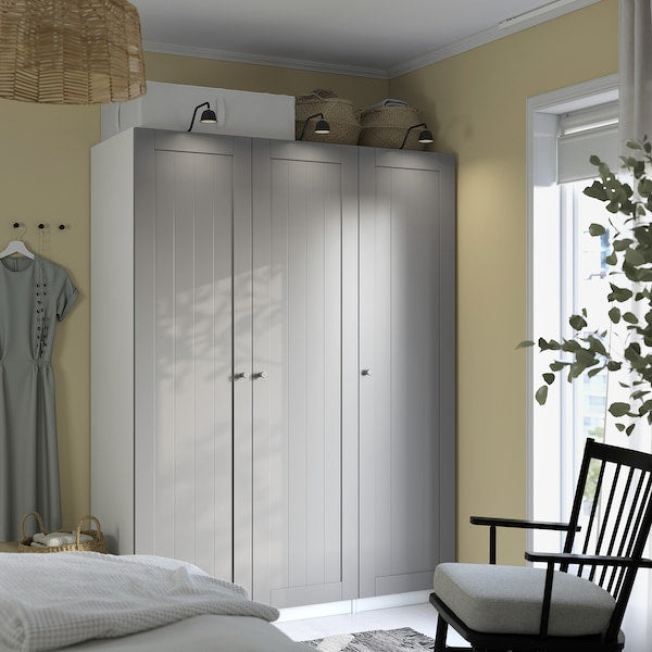 PAX / GULLABERG - Wardrobe combination, white/grey,150x60x201 cm