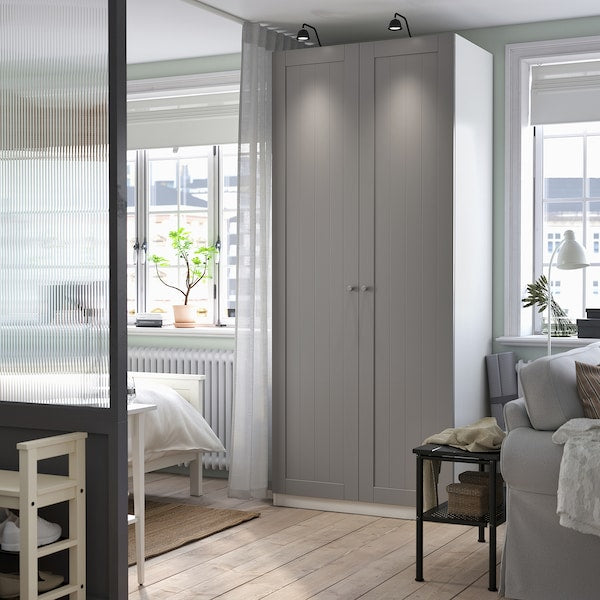 PAX / GULLABERG - Wardrobe combination, white/grey,100x60x236 cm