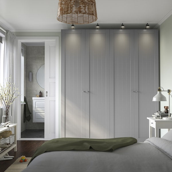 PAX / GULLABERG - Wardrobe combination, white/grey,200x60x236 cm