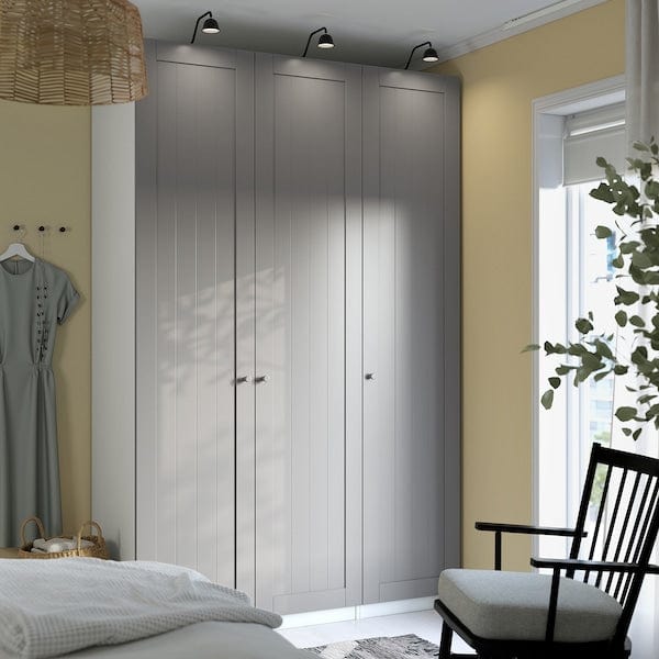 Ikea PAX / GULLABERG - Wardrobe combination, white/grey,150x60x236 cm