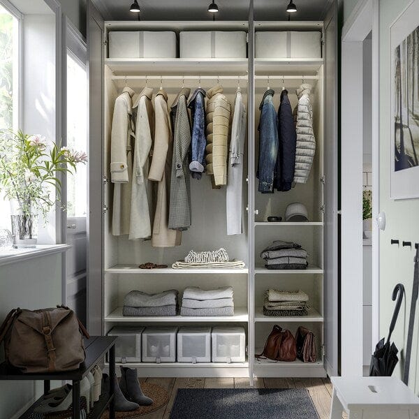 Ikea PAX / GULLABERG - Wardrobe combination, white/grey,150x60x236 cm