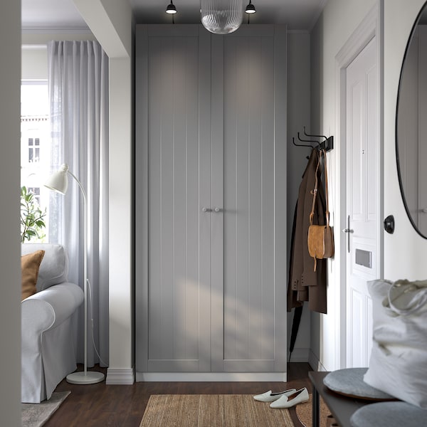 PAX / GULLABERG - Wardrobe combination, white/grey,100x60x236 cm