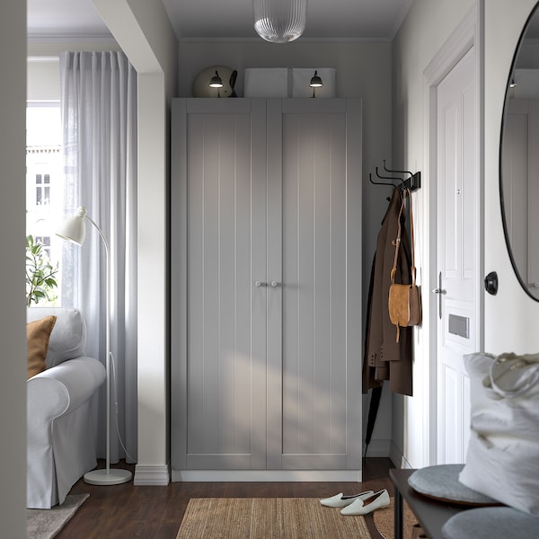 PAX / GULLABERG - Wardrobe combination, white/grey,100x60x201 cm