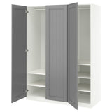 PAX / GULLABERG wardrobe combination, white/grey, 150x60x201 cm