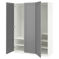 PAX / GULLABERG wardrobe combination, white/grey, 150x60x201 cm