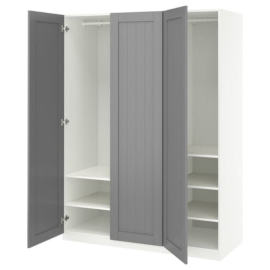 Ikea PAX / GULLABERG - Wardrobe combination, white/grey,150x60x201 cm