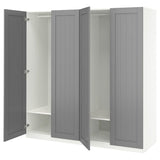 PAX / GULLABERG wardrobe combination, white/grey, 200x60x201 cm