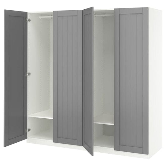 Ikea PAX / GULLABERG - Wardrobe combination, white/grey,200x60x201 cm