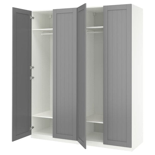 Ikea PAX / GULLABERG - Wardrobe combination, white/grey,200x60x236 cm