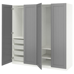 Ikea PAX / GULLABERG - Wardrobe combination, white/grey,200x60x201 cm