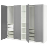 PAX / GULLABERG wardrobe combination, grey grey/white, 235x60x201 cm