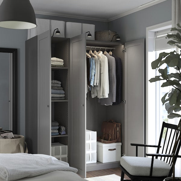 PAX / GULLABERG - Wardrobe combination, dark gray/dark gray,150x60x201 cm