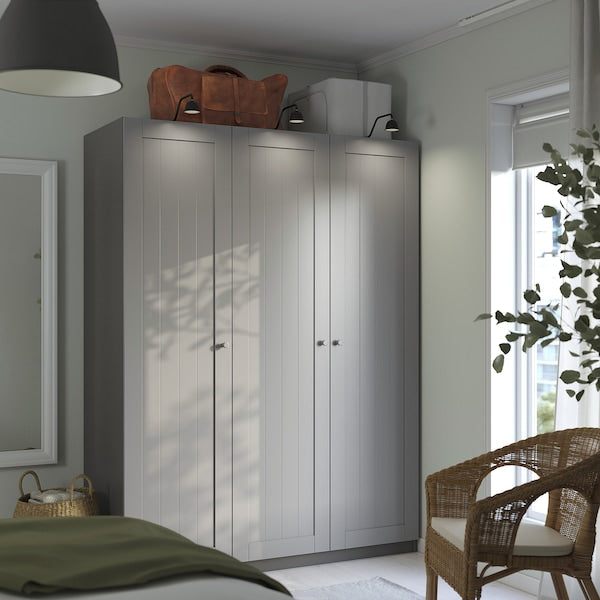 PAX / GULLABERG - Wardrobe combination, dark gray/dark gray,150x60x201 cm