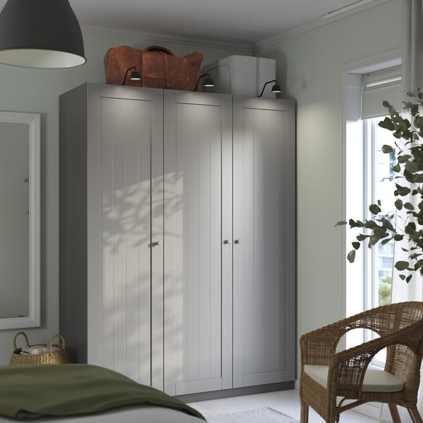 PAX / GULLABERG wardrobe combination, dark grey/dark grey, 150x60x201 cm