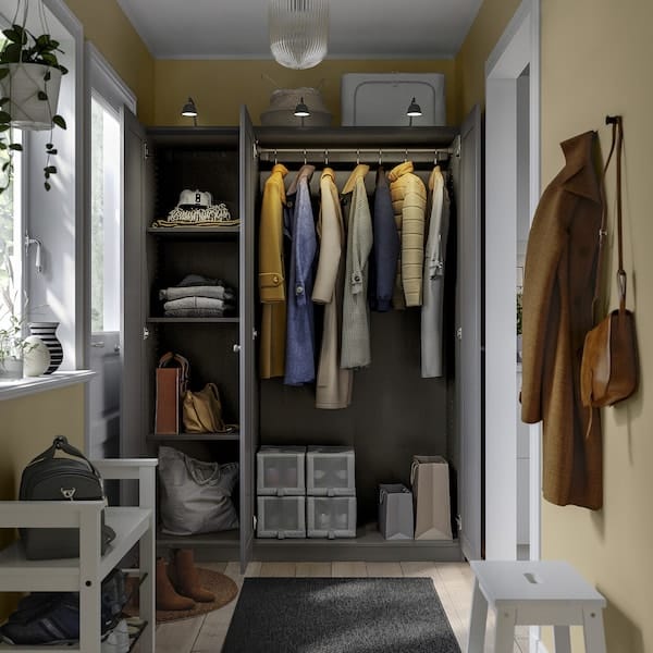 Ikea PAX / GULLABERG - Wardrobe combination, dark gray/dark gray,150x60x201 cm