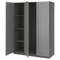PAX / GULLABERG wardrobe combination, dark grey/dark grey, 150x60x201 cm