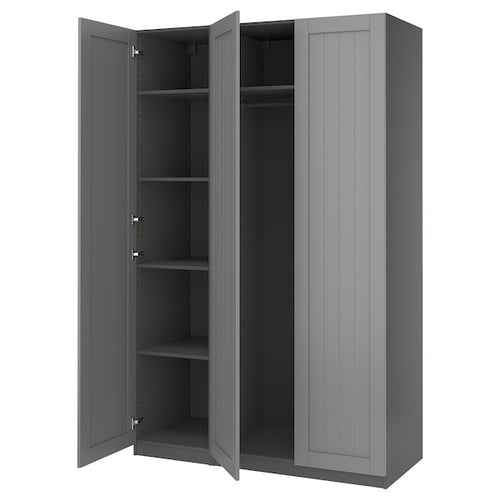 PAX / GULLABERG - Wardrobe combination, dark gray/dark gray,150x60x236 cm