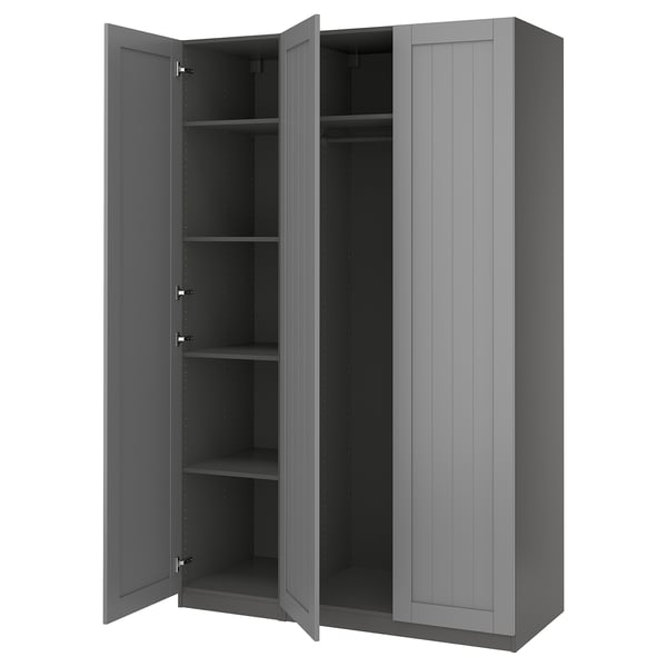 PAX / GULLABERG wardrobe combination, dark grey/dark grey, 150x60x236 cm