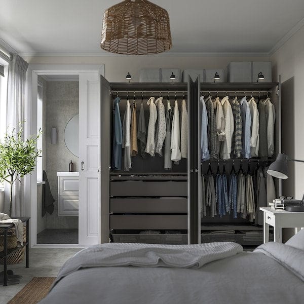 Ikea PAX / GULLABERG - Wardrobe combination, dark gray/grey,200x60x201 cm