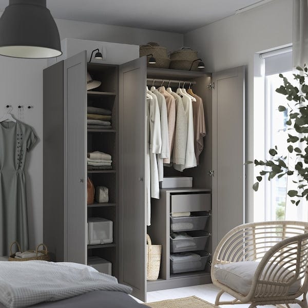 Ikea PAX / GULLABERG - Wardrobe combination, dark gray/grey,150x60x201 cm