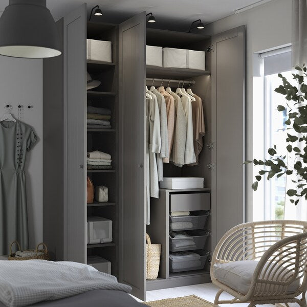 PAX / GULLABERG - Wardrobe combination, dark gray/grey,150x60x236 cm