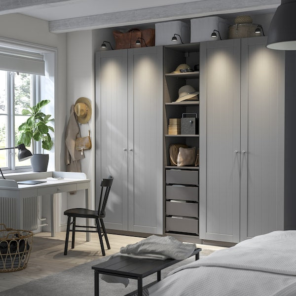 PAX / GULLABERG - Wardrobe combination, dark gray/grey,250x60x236 cm