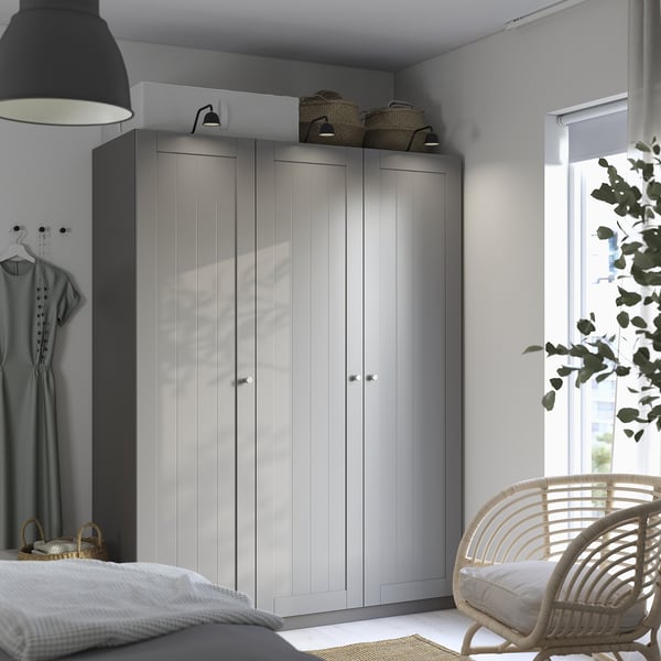 PAX / GULLABERG wardrobe combination, dark grey/grey, 150x60x201 cm