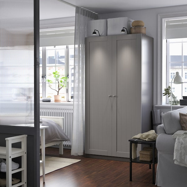 PAX / GULLABERG - Wardrobe combination, dark gray/grey,100x60x201 cm