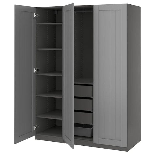 Ikea PAX / GULLABERG - Wardrobe combination, dark gray/grey,150x60x201 cm