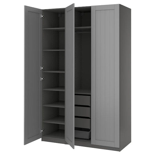 Ikea PAX / GULLABERG - Wardrobe combination, dark gray/grey,150x60x236 cm