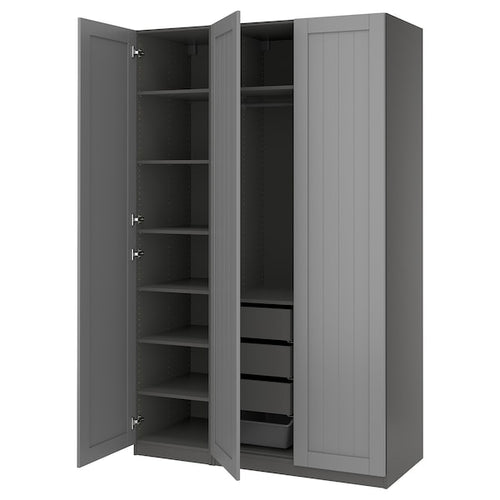 PAX / GULLABERG - Wardrobe combination, dark gray/grey,150x60x236 cm