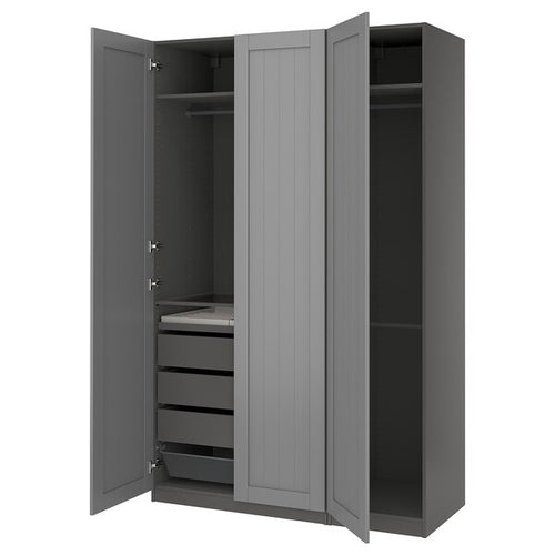 PAX / GULLABERG - Wardrobe combination, dark gray/grey,150x60x236 cm