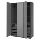 PAX / GULLABERG wardrobe combination, dark grey/grey, 150x60x236 cm