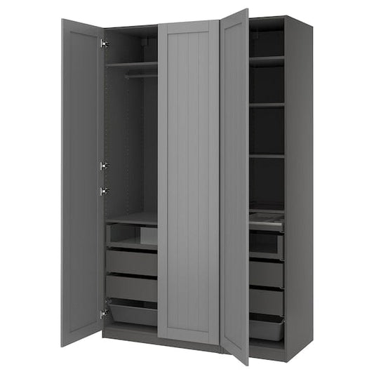 Ikea PAX / GULLABERG - Wardrobe combination, dark gray/grey,150x60x236 cm