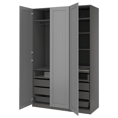 PAX / GULLABERG - Wardrobe combination, dark gray/grey,150x60x236 cm