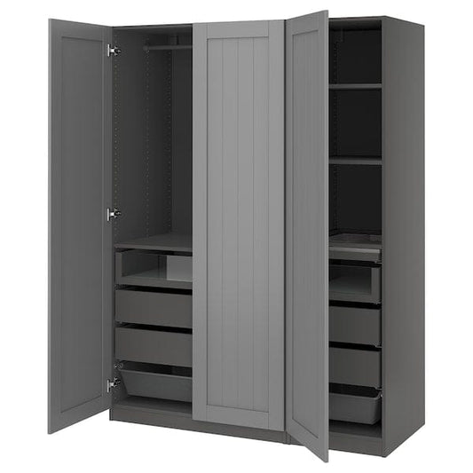 Ikea PAX / GULLABERG - Wardrobe combination, dark gray/grey,150x60x201 cm