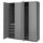 PAX / GULLABERG - Wardrobe combination, dark gray/grey,200x60x236 cm