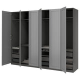 PAX / GULLABERG wardrobe combination, dark grey/grey, 300x60x236 cm