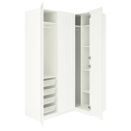 PAX / GULLABERG corner wardrobe, white/white, 160.5x236.4 cm