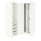 PAX / GULLABERG corner wardrobe, white/white, 161/111x201 cm