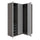 PAX / GULLABERG - Corner wardrobe, dark grey/grey,161/111x236 cm