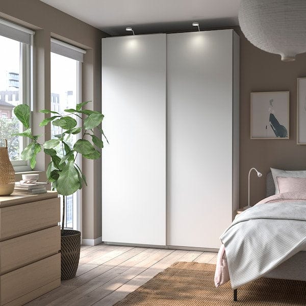 Ikea PAX / HASVIK - Wardrobe combination, white/white,150x44x236 cm
