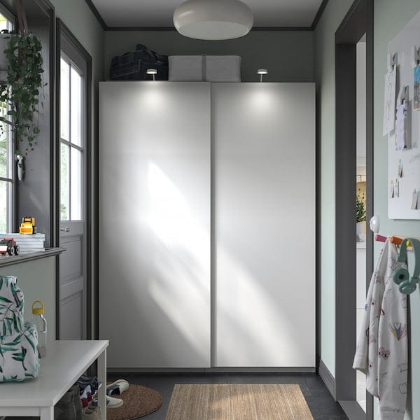 Ikea PAX / HASVIK - Wardrobe combination, white/white,150x44x201 cm