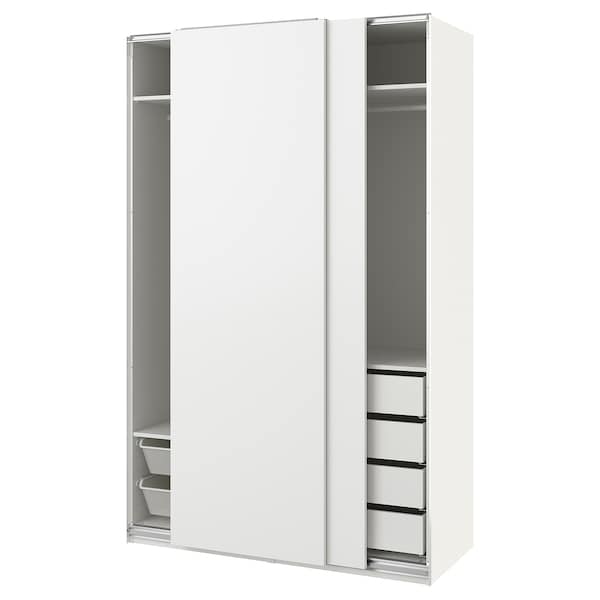 PAX / HASVIK - Wardrobe combination, white/white,150x66x236 cm