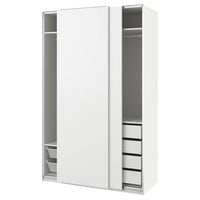 PAX / HASVIK wardrobe combination, white/white, 150x66x236 cm