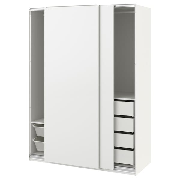 Ikea PAX / HASVIK - Wardrobe combination, white/white,150x66x201 cm