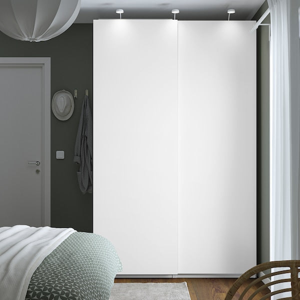 PAX / HASVIK - Wardrobe combination, white/white,150x66x236 cm