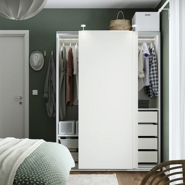 Ikea PAX / HASVIK - Wardrobe combination, white/white,150x66x201 cm