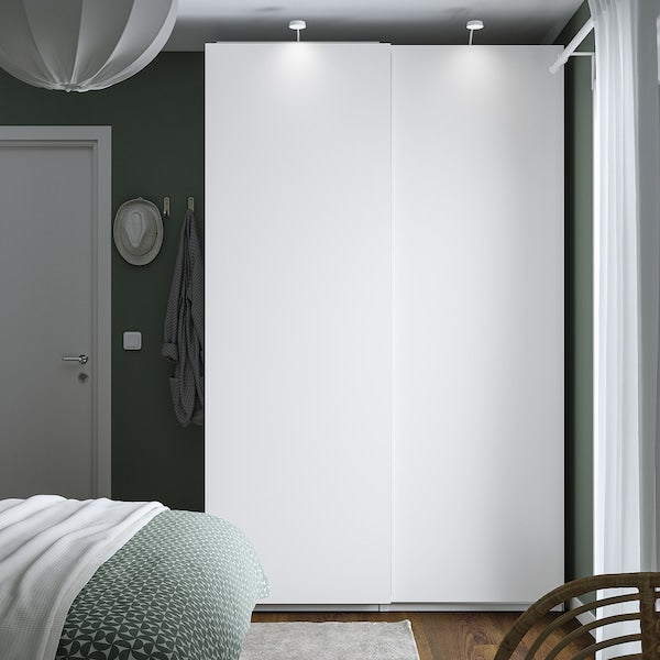 PAX / HASVIK - Wardrobe combination, white/white,150x66x236 cm